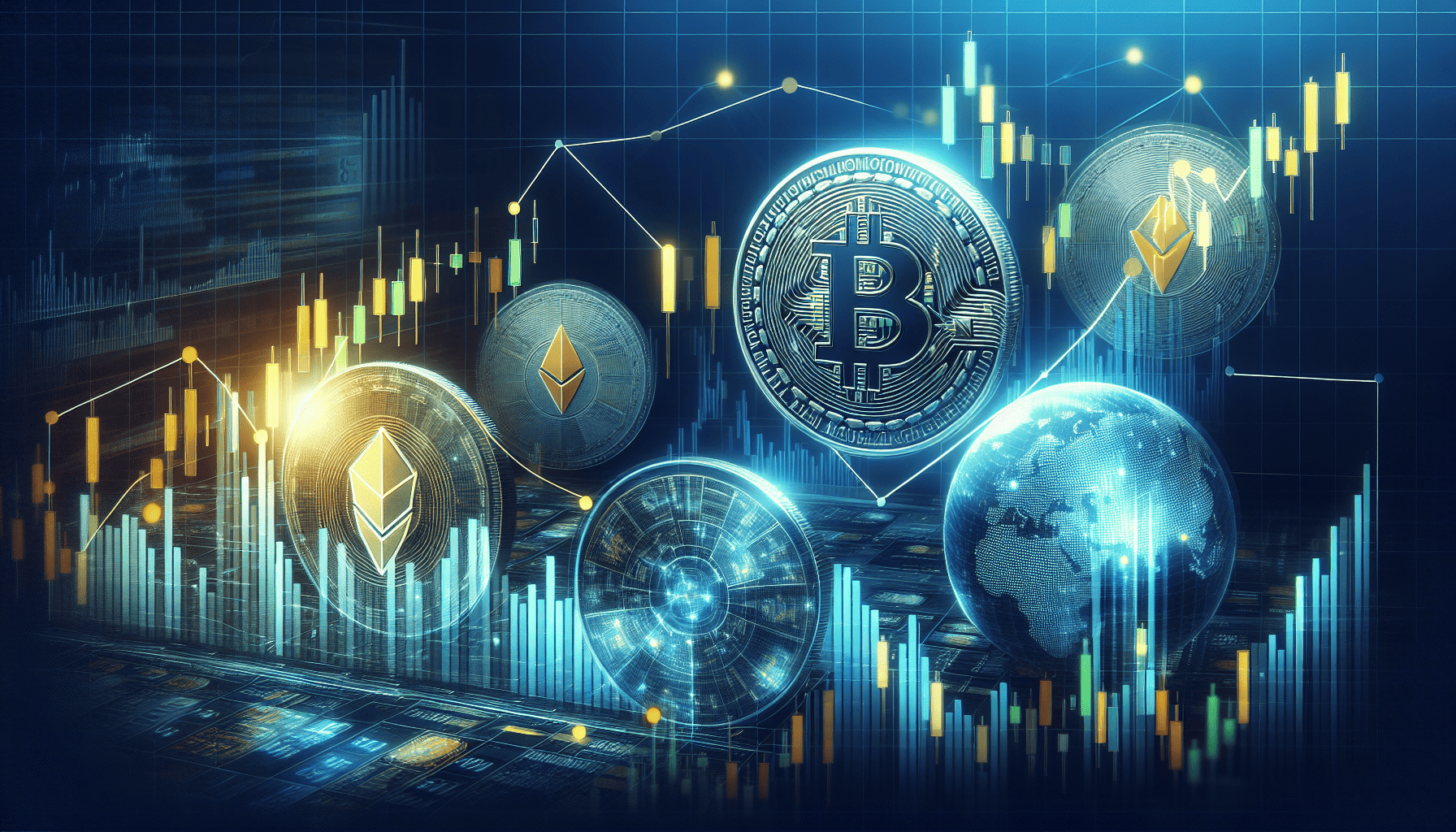 Cryptocurrency market chart showing 2024 trends